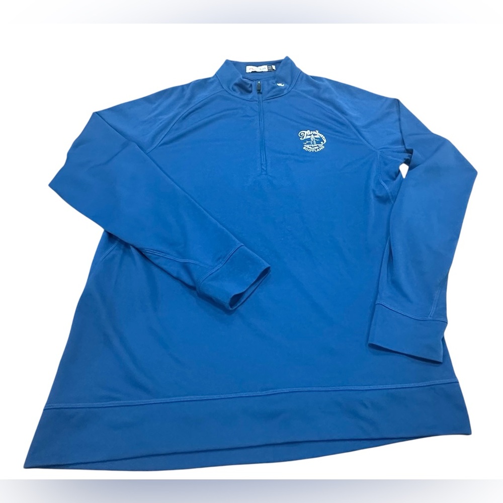 Kjus Men’s Blue Quarter-Zip long sleeve keano Golf UPF 52 size L